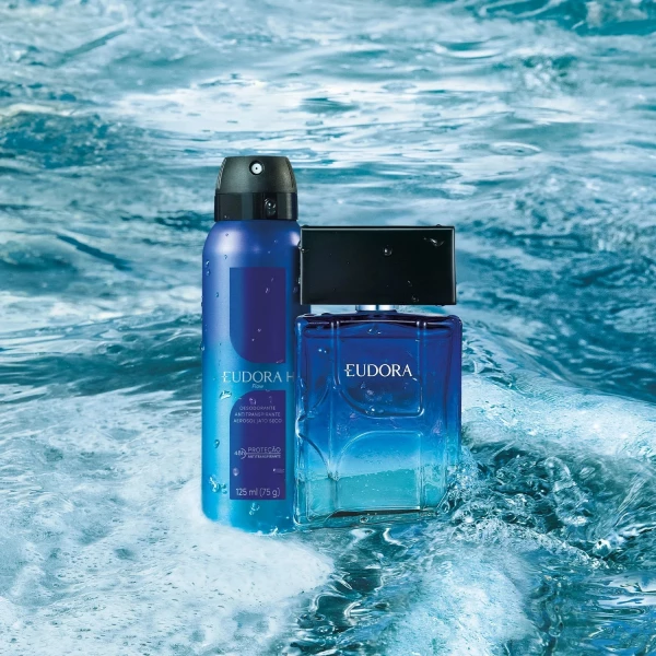 Combo Eudora H Flow: Desodorante Colônia 100ml + Desodorante Antitranspirante Aerosol 125ml