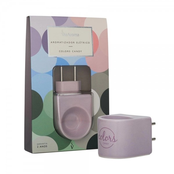 Difusor Aromatizador Elétrico Colors (Porcelana) - LILÁS