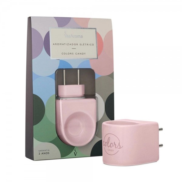 Difusor Aromatizador Elétrico Colors (Porcelana) - ROSA