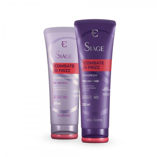 Combo Siàge Combate o Frizz: Shampoo 250ml + Condicionador 200ml
