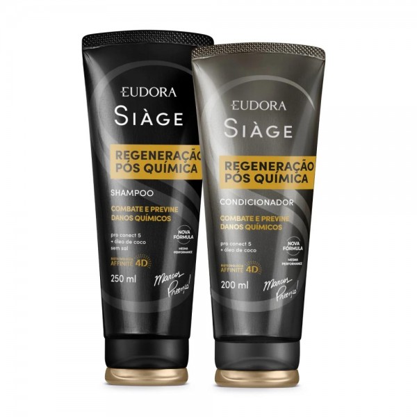 Combo Regeneração Pós Química: Shampoo 250ml + Condicionador 200ml