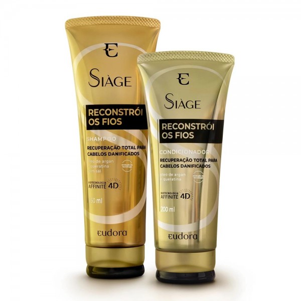 Combo Siàge Reconstrói os Fios: Shampoo 250ml + Condicionador 200ml