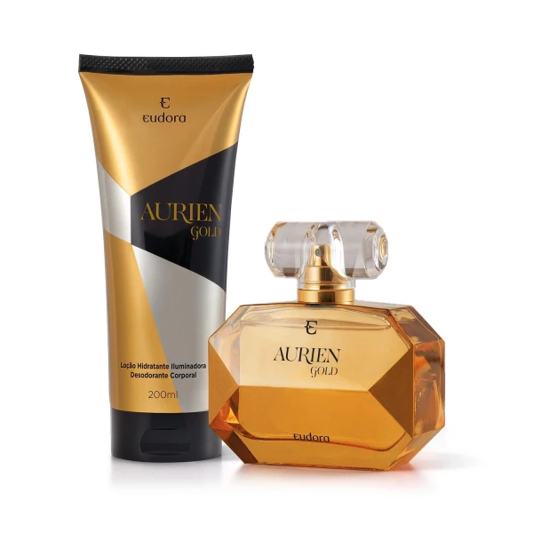 Combo Aurien Gold: Desodorante Colônia 100ml + Loção Iluminadora Corporal 200ml