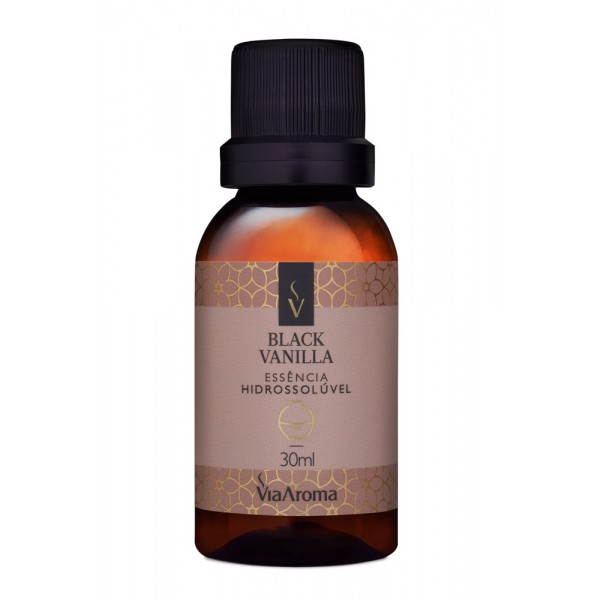 ESSENCIA HIDROSSOLUVEL VIA AROMA 30ML CLASSICA BLACK VANILLA