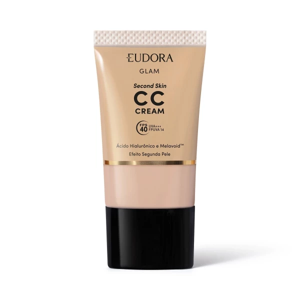 CC Cream Eudora Glam Second Skin Cor 0 30ml