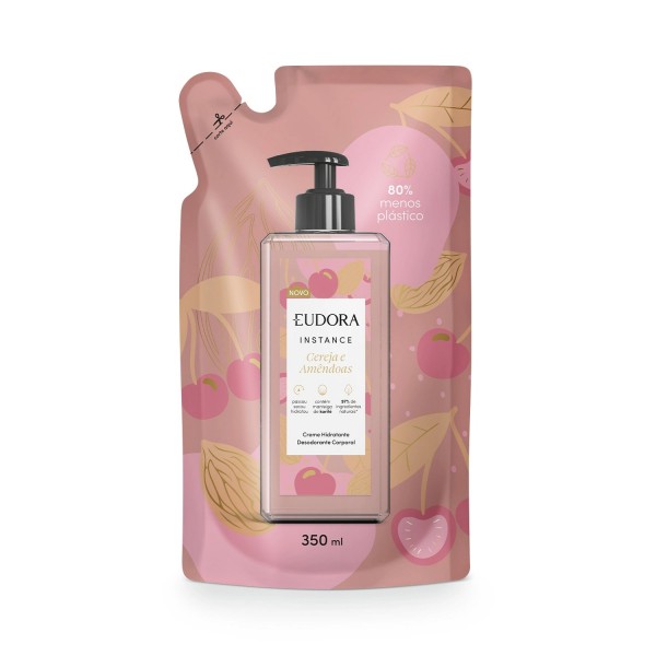 Refil Creme Hidratante Desodorante Corporal Instance Cereja e Amêndoas 350ml