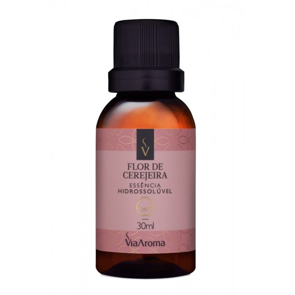 ESSENCIA HIDROSSOLUVEL VIA AROMA 30ML CLASSICA FLOR DE CEREJEIRA