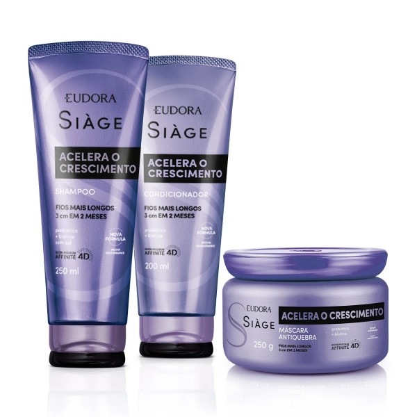 Kit Eudora Siàge Acelera o Crescimento Trio (3 Produtos)