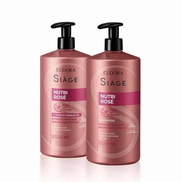 Combo Siàge Nutri Rose: Shampoo 400ml + Condicionador 400ml