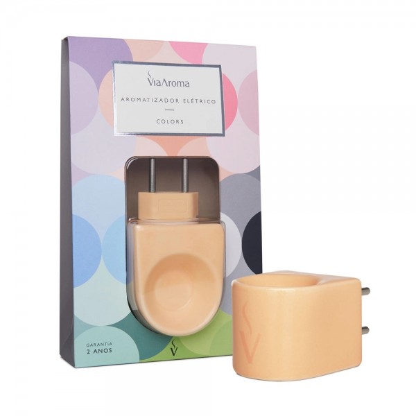 Difusor Aromatizador Elétrico Colors (Porcelana) - PÊSSEGO