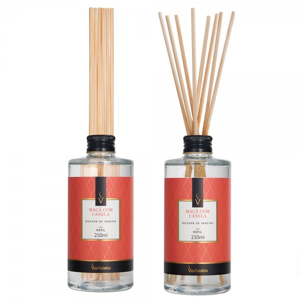 REFIL 250ML DIF. DE VARETAS CLASSICA MACA C/ CANELA