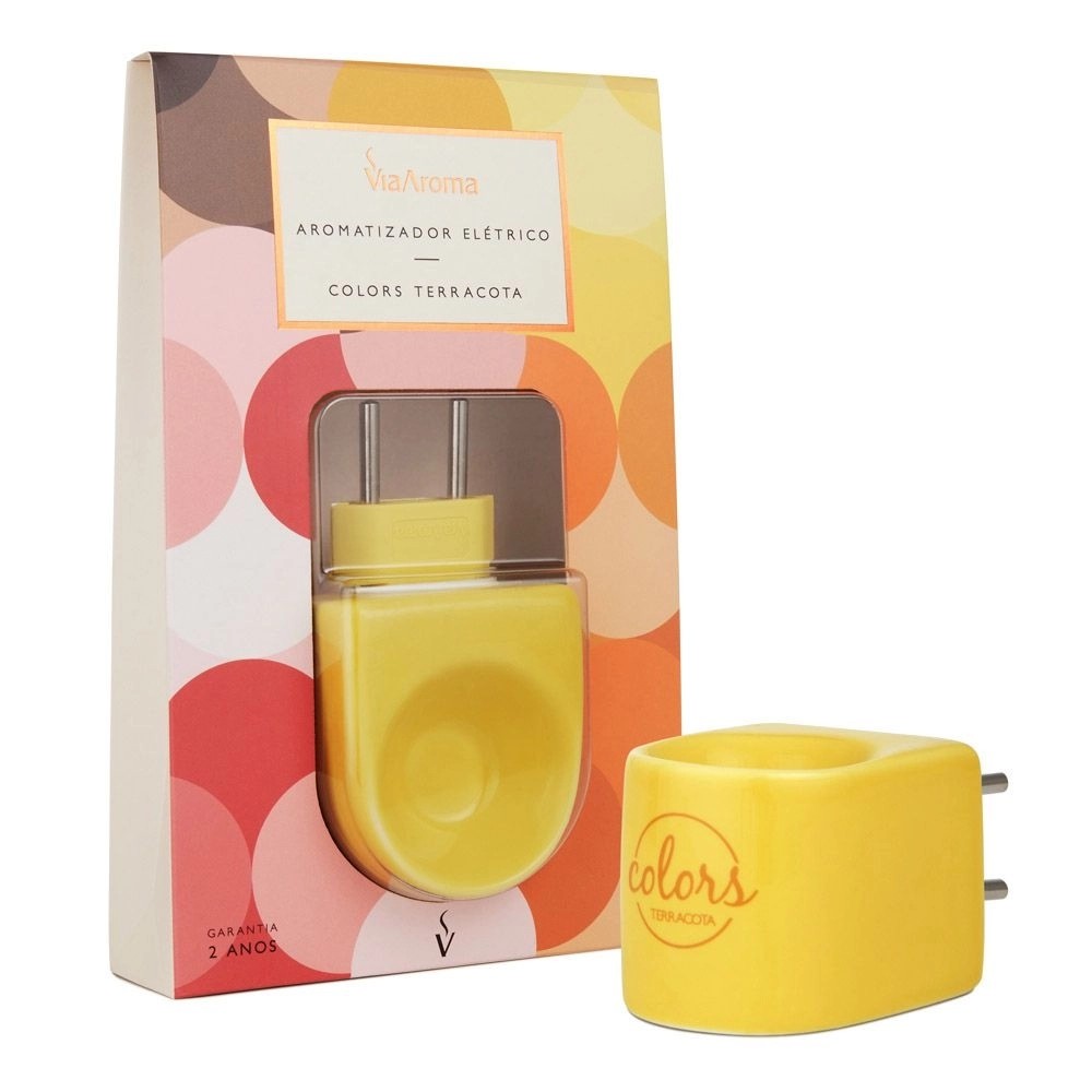 Difusor Aromatizador Elétrico Colors (Porcelana) - AMARELO