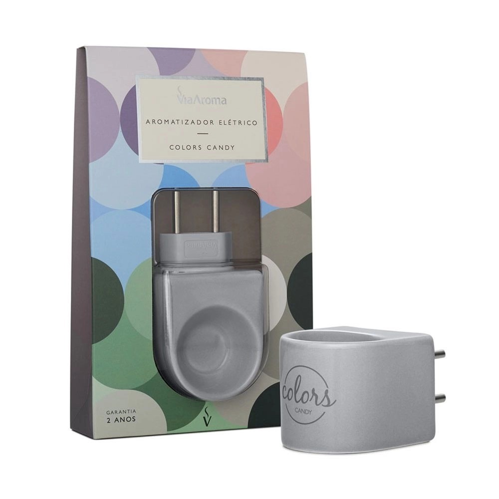 Difusor Aromatizador Elétrico Colors (Porcelana) - CINZA