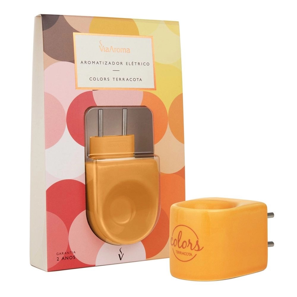 Difusor Aromatizador Elétrico Colors (Porcelana) - LARANJA