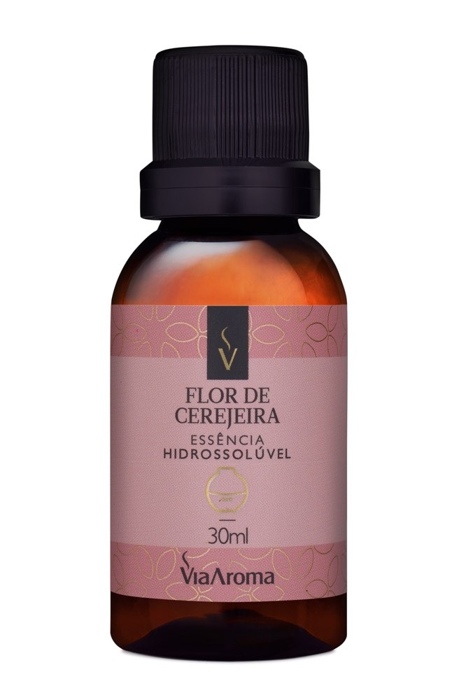 ESSENCIA HIDROSSOLUVEL VIA AROMA 30ML CLASSICA FLOR DE CEREJEIRA