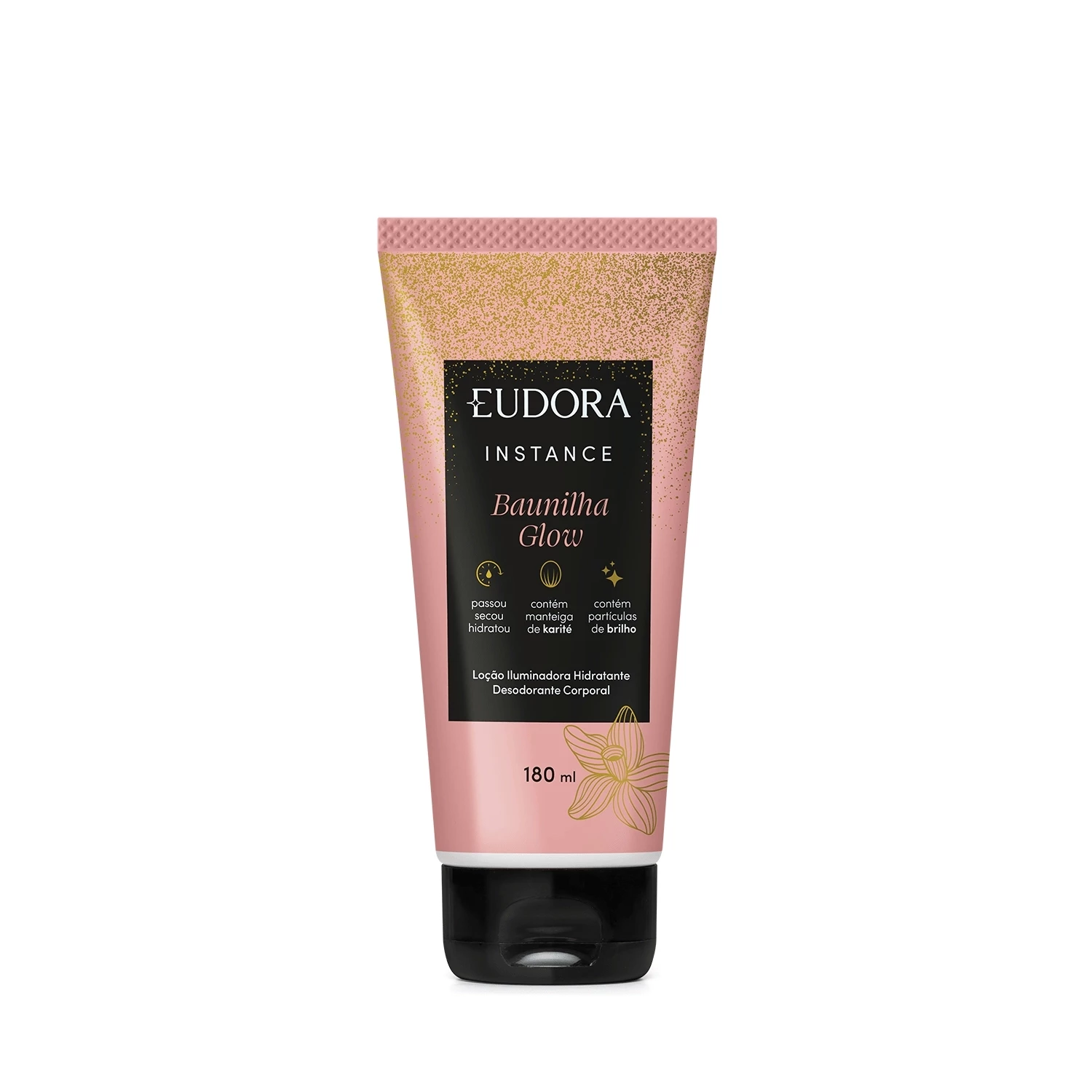 Loção Iluminadora Hidratante Desodorante Corporal Instance Baunilha Glow 180ml