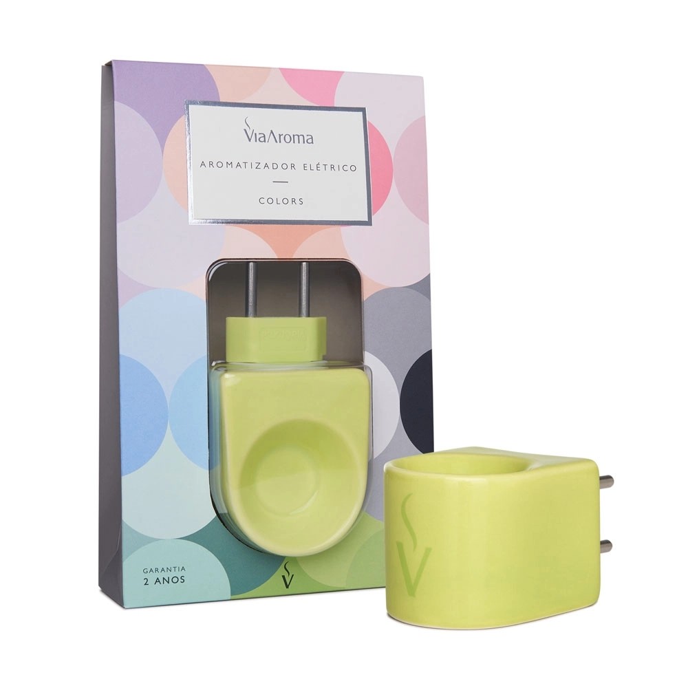 Difusor Aromatizador Elétrico Colors (Porcelana) - LIMÃO
