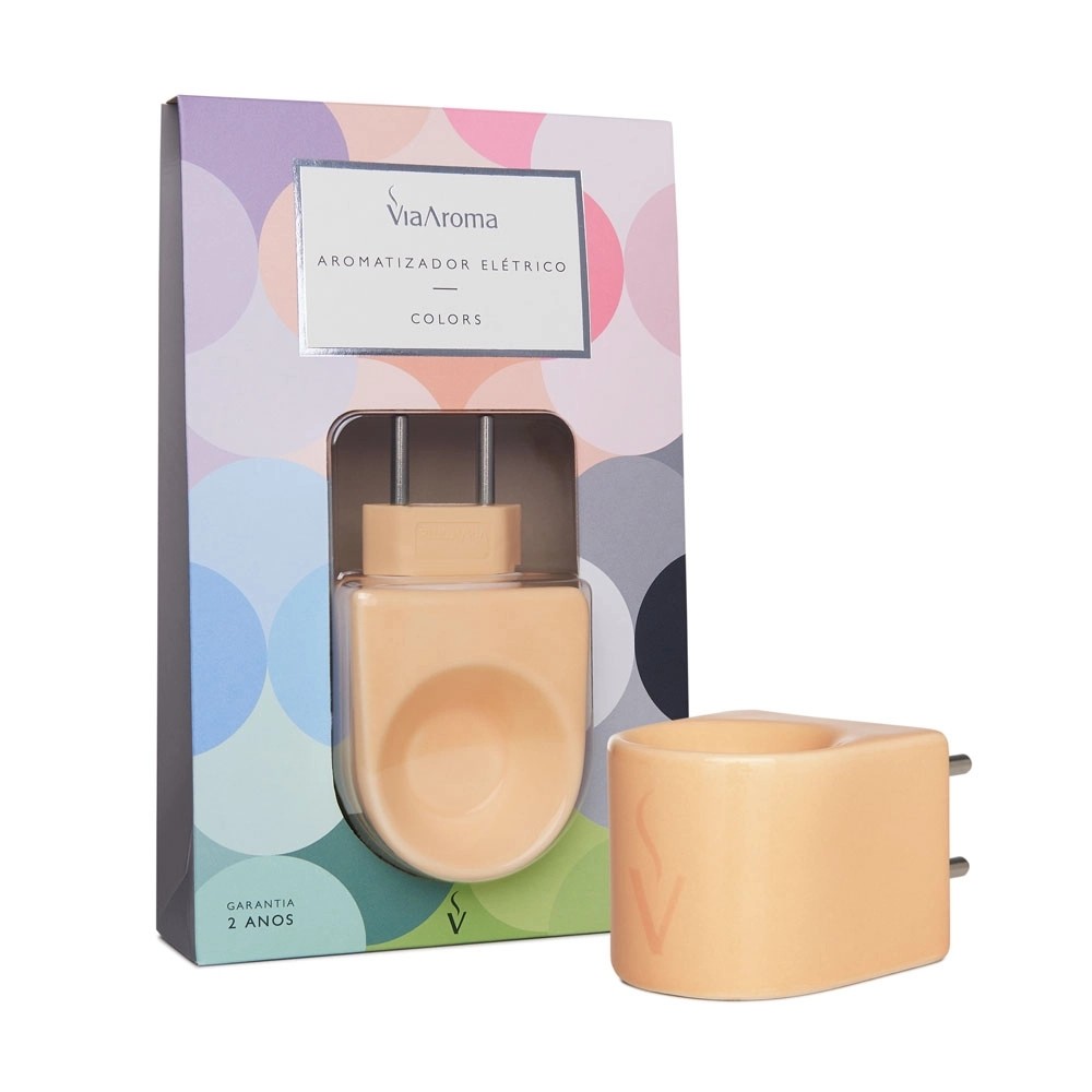 Difusor Aromatizador Elétrico Colors (Porcelana) - PÊSSEGO