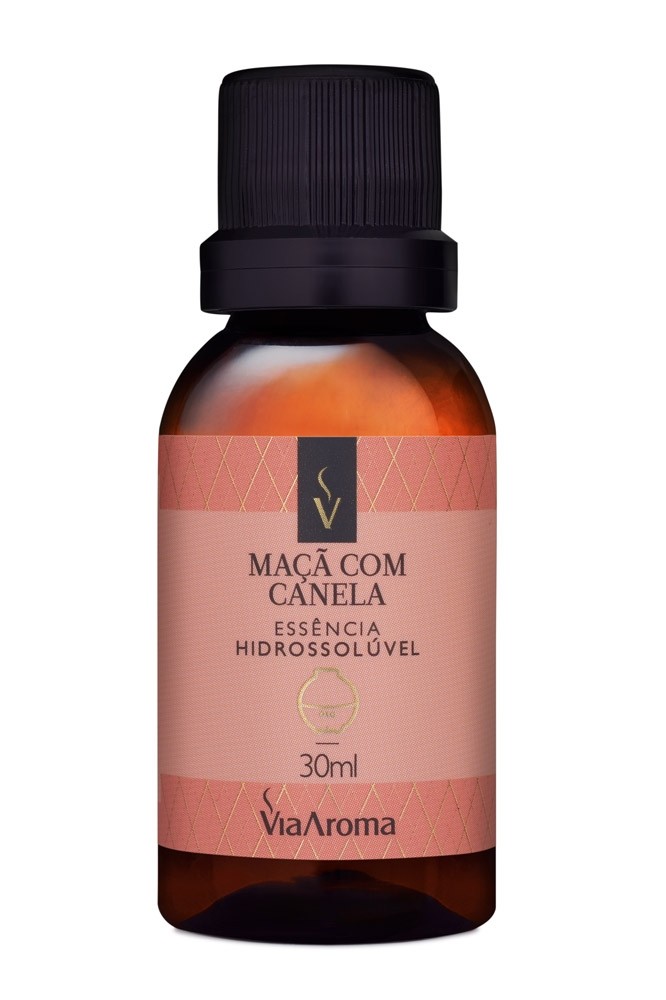 ESSENCIA HIDROSSOLUVEL VIA AROMA 30ML CLASSICA MACA COM CANELA