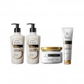 Combo Cica-Therapy: Shampoo 400ml + Condicionador 400ml + Máscara Capilar 250g + Leav-in 100 ml
